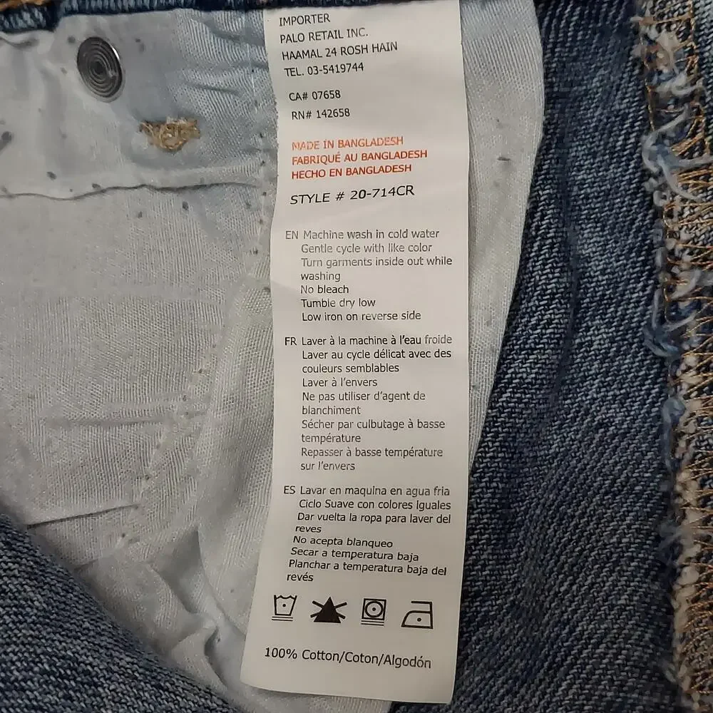 Refuge Women's Medium Stone Wash Distressed Raw Hem Denim Shortalls